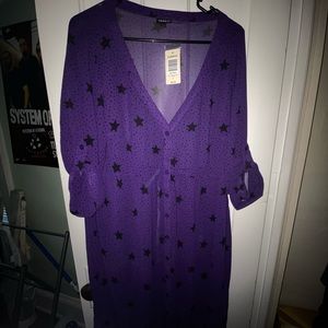 Torrid Purple and Black Star Dress